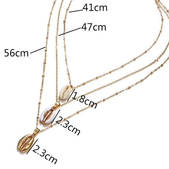 MAUI | Tiered Gold Trim Cowry Shell Trend Necklace - Picture 6 of 6
